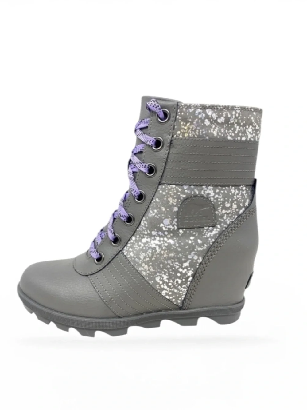 Sorel Lexie Glitter Wedge Lace Up Ankle Boots 3
